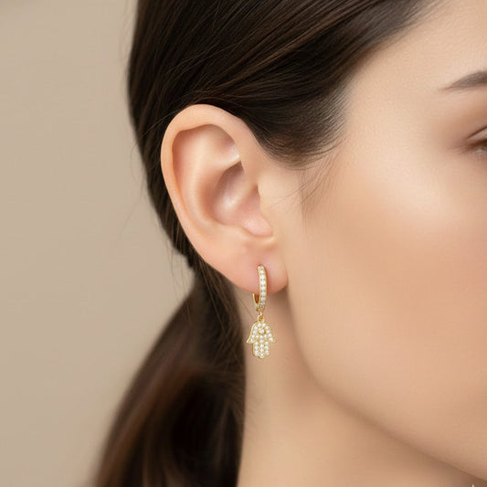 Hamsa Drop Earrings