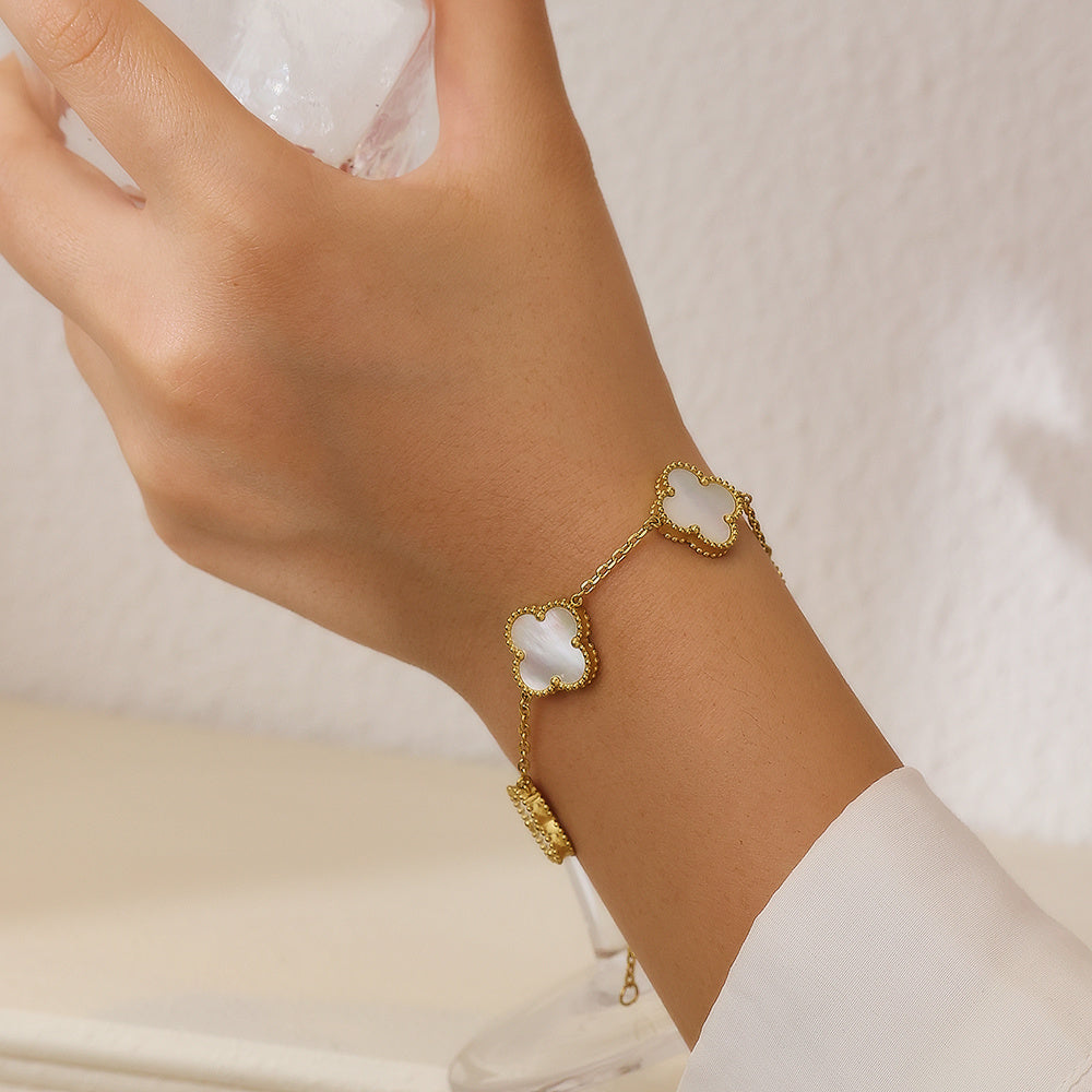White Clover Luck Bracelet
