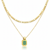 Square Halo Necklace