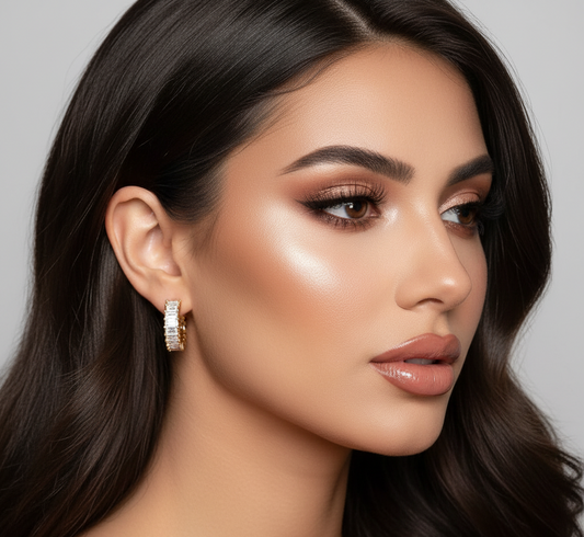 Crystal Crown Hoop Earrings