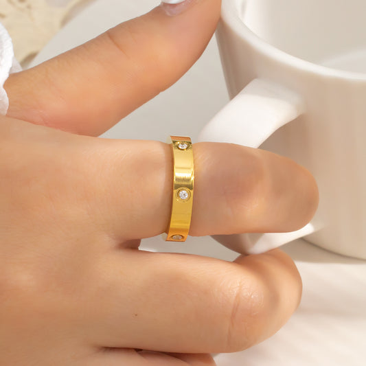 Gold Stone Ring