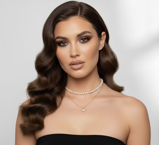 Vintage Charm Pearl Pendant Choker