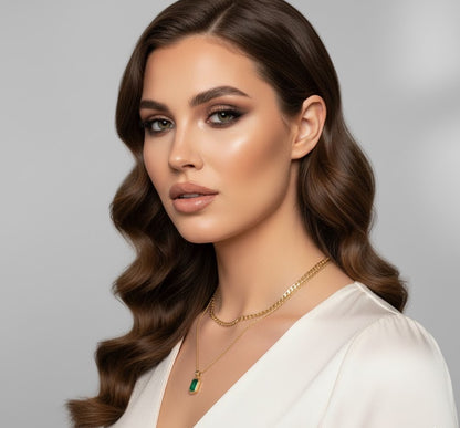 Layered Square Pendant Necklace