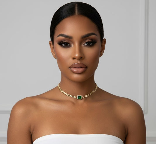 Emerald Cuban Chain Necklace