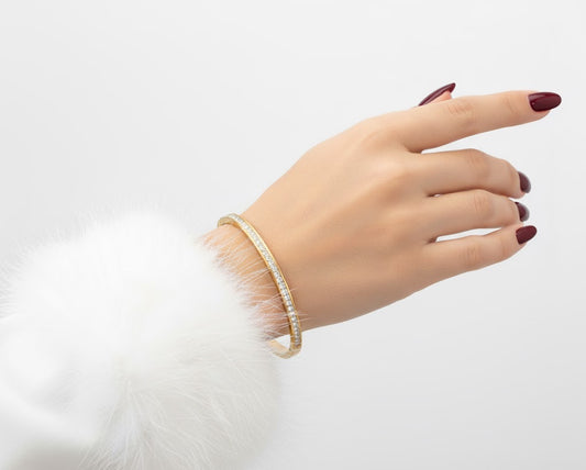 Diamond Embedded Zirconia Bracelet