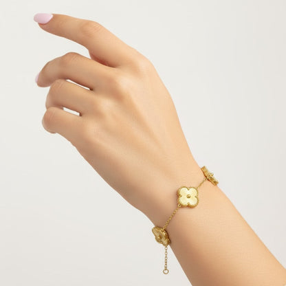 Lucky Clover Gold Bracelet