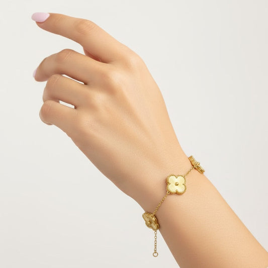 Lucky Clover Gold Bracelet