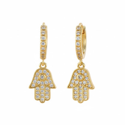 Hamsa Drop Earrings