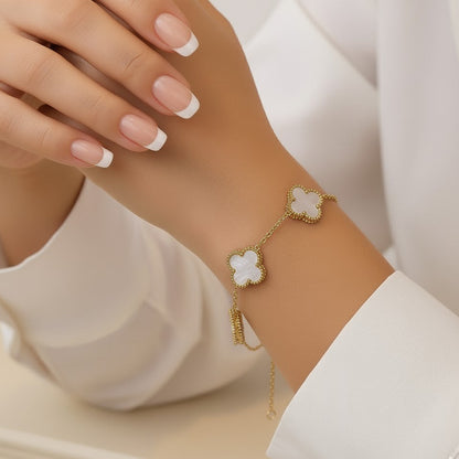 White Clover Luck Bracelet