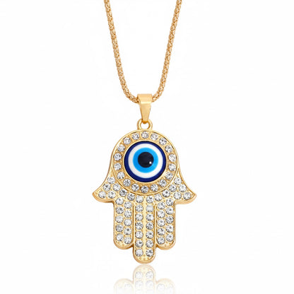 Hamsa Evil Eye Pendant Necklace