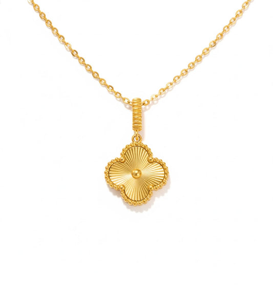 Golden Charm Clover Necklace
