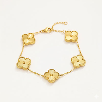 Lucky Clover Gold Bracelet